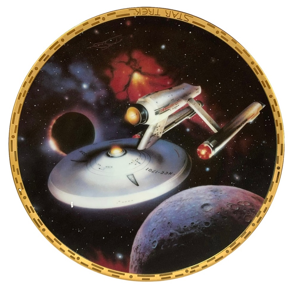 Star Trek The Voyagers USS Enterprise NCC-1701 Plate Hamilton Collection